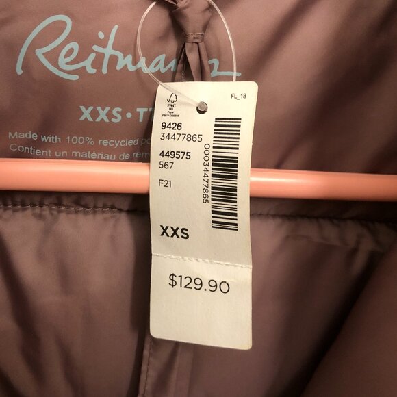 NWT - Reitmans packable jacket - Mauve - Size XXS - Picture 7 of 7